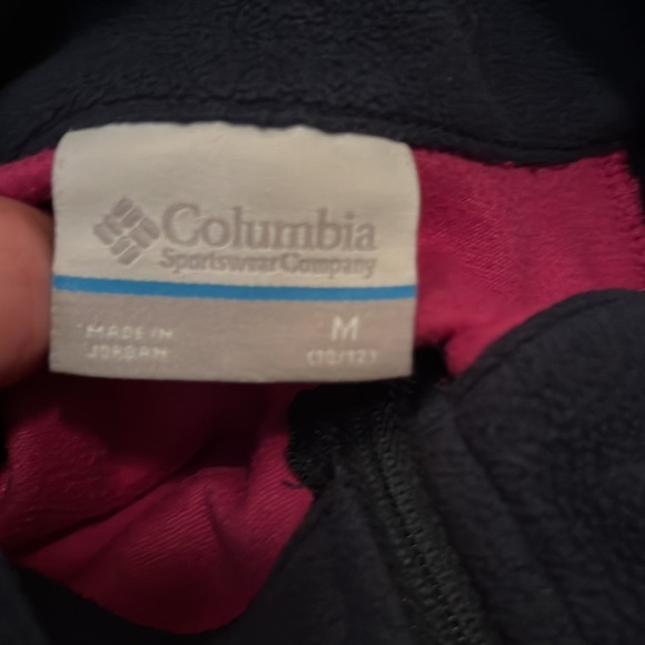 Columbia Purple/Navy Fleece 1/4 Zip Top - Picture 5 of 7